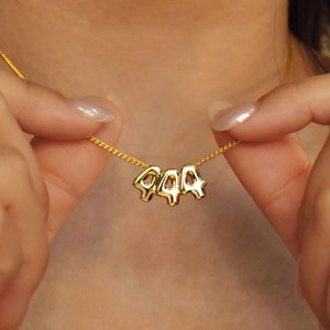Angel Number Necklace, Lucky Number Necklace, 777, 444, Personalized 3D Number Necklace, Personalized Gift,Mother&#39;s Day Gift,Birthday Gift