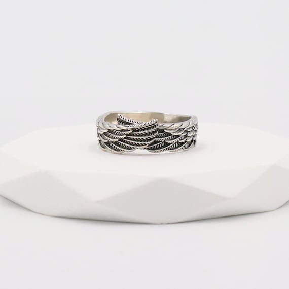 Adjustable Guardian Angel Wings Ring, 925 Sterling Silver Ring, Brass