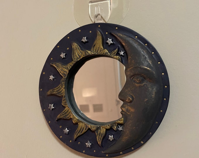 Vintage Celestial Mirror Moon and Stars Mirror Etsy