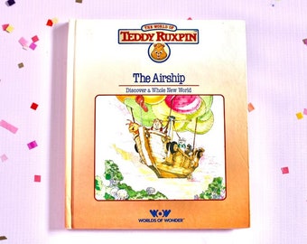 Il mondo di Teddy Ruxpin Libro per bambini con copertina rigida, Il dirigibile, Giocattoli Teddy Ruxpin vintage anni '80