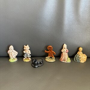 Vintage Wade England Nursery Rhyme Figurines | Red Riding Hood | Pied Piper | Puss in Boots | Miss Muffet | Gingerbread Man | Baa baa black