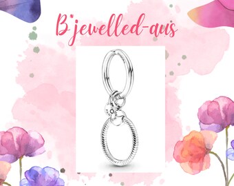 Pandora Moments Charm Key Ring 399566C00 ALE S925 Aussie Seller FAST FREE Postage