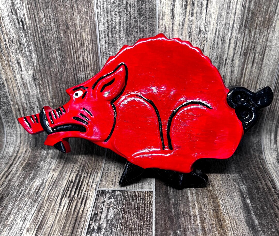 Vintage Arkansas Razorback Figural CAMARK Pottery Tray Wall Hanging ...