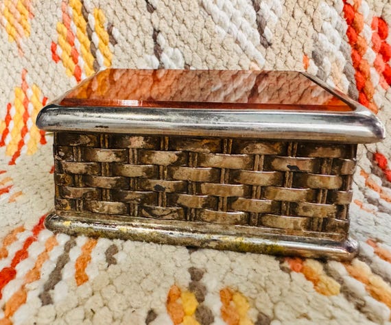 MELE Vintage Music Box, Music Box, Ornate Metal Heart Jewelry Box, #121221