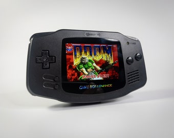 Gameboy Advance Custom Modded - Black on Black - New Shell, Buttons, Speaker, Laminated Screen, and Upgrades Available!
