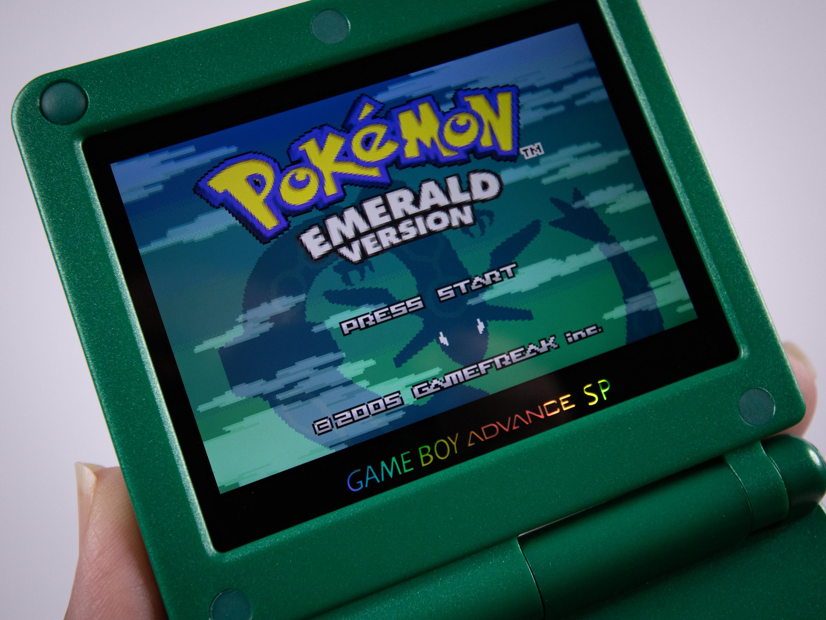 Rayquaza Theme Game Boy Advance SP – Backlit Screen, Upgraded Battery ...