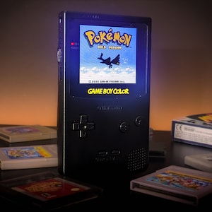 Gameboy Color Custom Modded - Black On Black - Backlit IPS, Brightness Control, Improved Audio, and UPGRADES AVAILABLE!