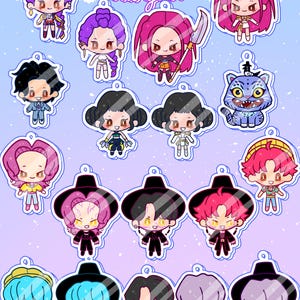 2” Kpop Demon Hunters Double Sided Glitter Epoxy Keychain PREORDER. Preorder ends AUGUST 31ST!!
