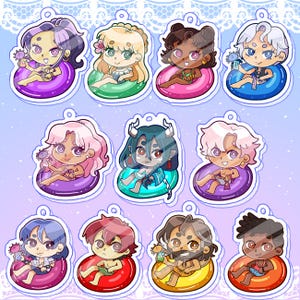 2.5&quot; Fields of Mistria Summer Swimming Epoxy Keychain PREORDER. Preorder ends AUGUST 31ST!!