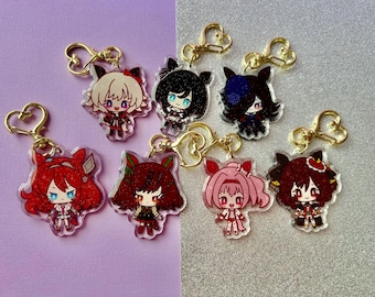 2 "Umamusume Vol 3 Doppelseitiger Glitter Epoxy Schlüsselanhänger