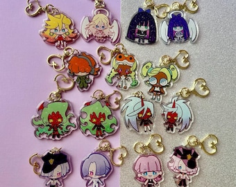 2" Panty and Stocking with Garterbelt Double Sided Glitter Epoxy Keychain