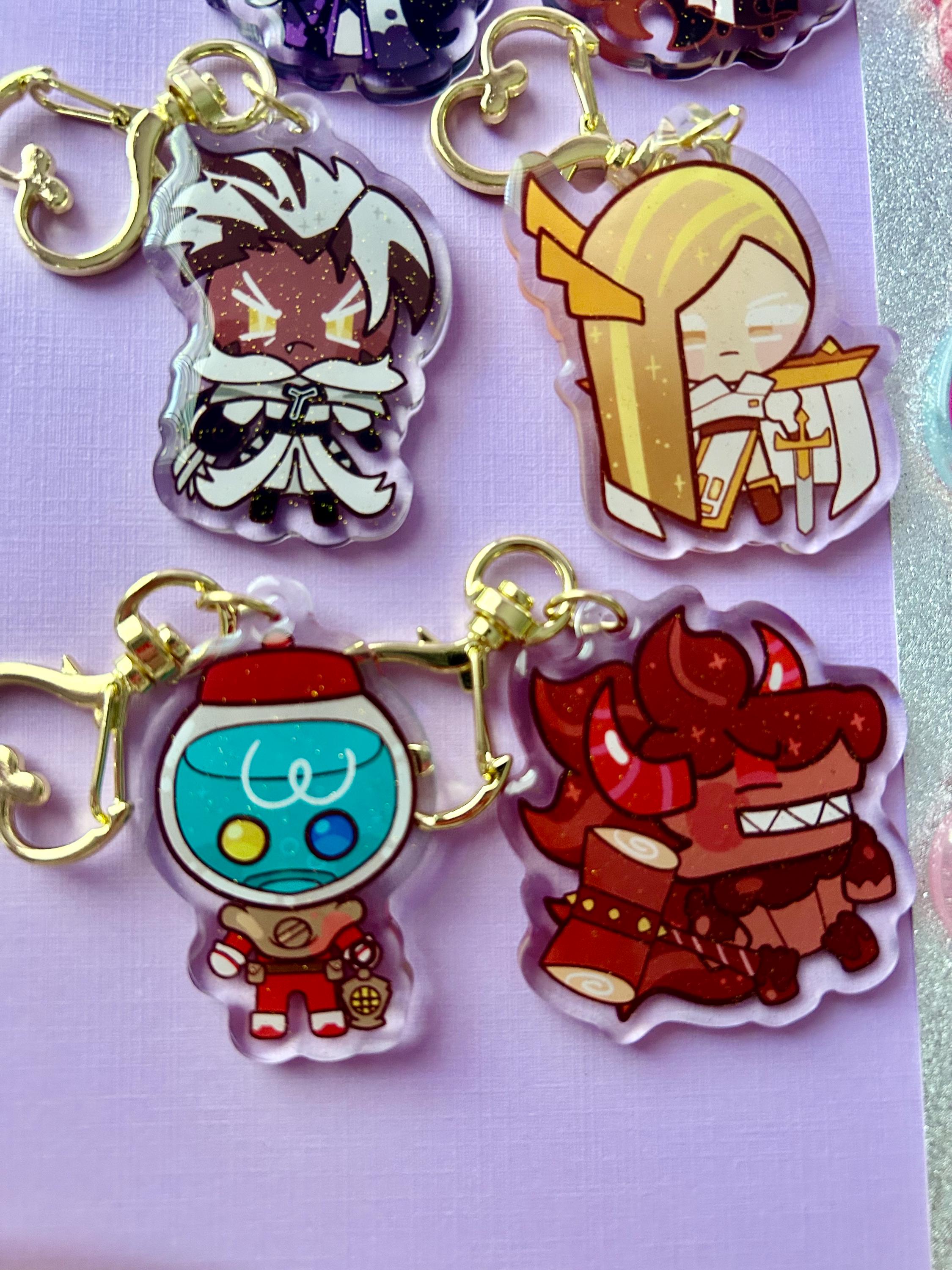 2" Cookie Run Kingdom Vol 6 Character Keychains Double Sided Glitter ...