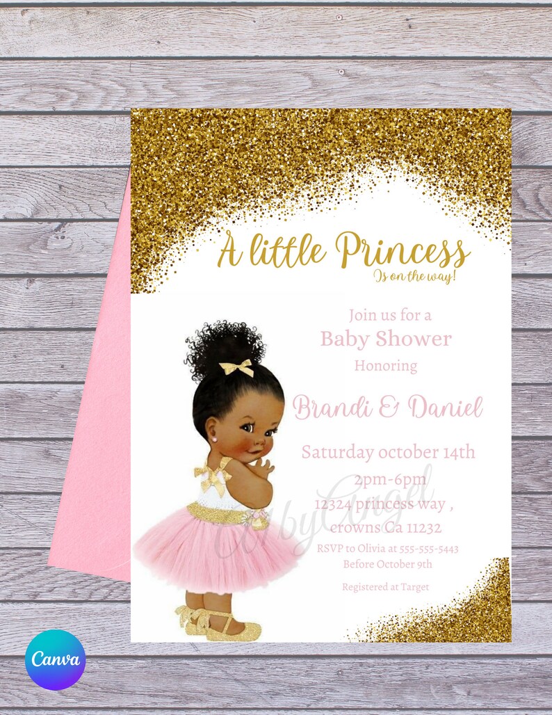 Editable royal princess baby shower invitation royal little princess editable princess invitation A princess is on the way