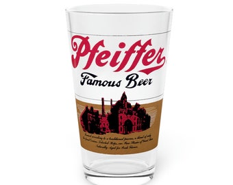Pfeiffer&#39;s Detroit Beer Pint Glass: Historic German Lager Art