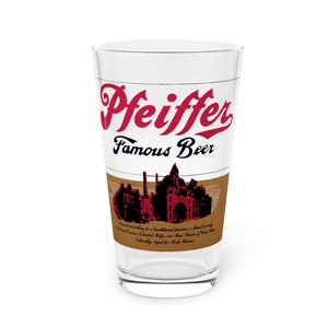 Pfeiffer&#39;s Detroit Beer Pint Glass: Historic German Lager Art
