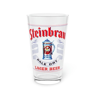 Vintage Steinbrau Lager Beer Pint Glass - Maier Brewing Co.