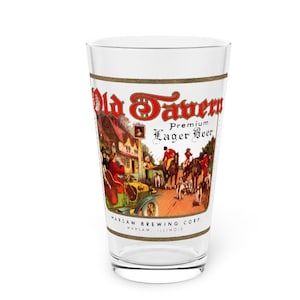 Vintage Old Tavern Beer Pint Glass: Warsaw, Illinois Brewing Co.