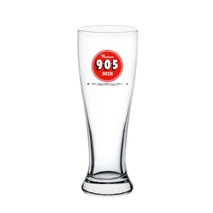 Chicago 905 Pilsner Vaso para beber - Cerveza 905 - Vintage 9.0.5. Etiqueta de cerveza Brewing Co