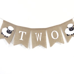 sheep Birthday Banner, Farm Birthday Banner, Farm Birthday Banner, Burlap Garland, Sheep Birthday, Lamb Birthday