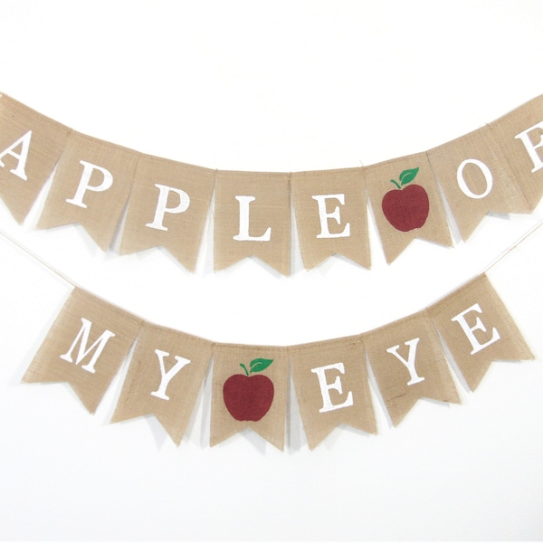 Apple of my Eye Baby Shower, Fall Baby Shower Decorations, Apple of my Eye Banner, Apple Baby Shower Decor, Apple of my Eye, Apple Banner