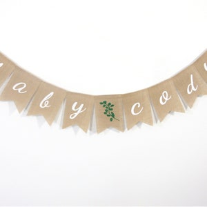 Custom Baby Name Banner, Eucalyptus Baby Shower, Eucalyptus Shower Banner, Baby Shower Burlap Banner, Personalized Baby Name Banner