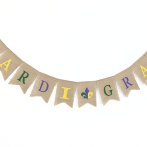 Mardi Gras Burlap Banner, Mardi Gras decoartions, Mardi Gras party decorations, mardi gras burlap banner, mardi gras banner, Mardi Gras