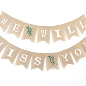 Floral We Will Miss You Banner, Retirement Party Decor, Retirement Banner, Going Away Decor, Farewell Party Decorations, Office, Work, Party
