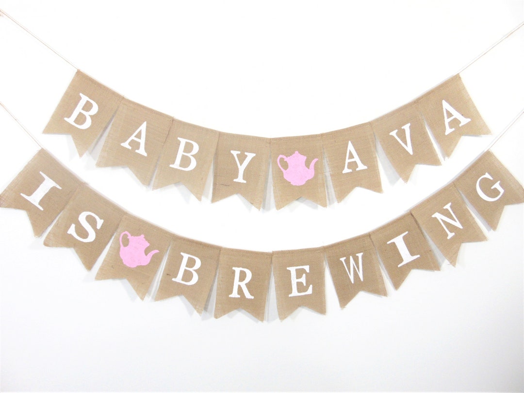 A Baby is Brewing Baby Shower, Custom Baby Brewing Banner, Baby Shower ...