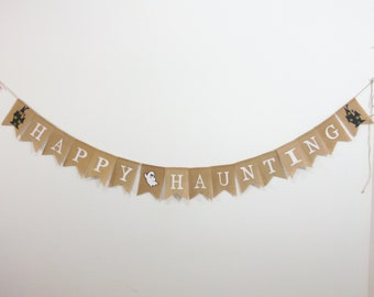 Happy Halloween Burlap Banner, Halloween Decorations, Halloween Banner, Happy Halloween, Banner Bunting, Halloween Decor, Rustic Decor