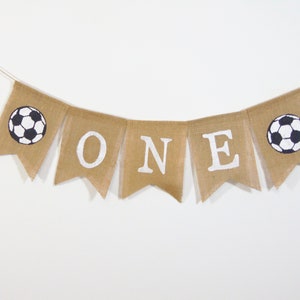 Soccer Highchair Banner, Sports 1st Birthday, Soccer 1st Birthday Banner, One Highchair Burlap Garland, Soccer Birthday, One