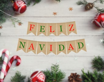Feliz Navidad, Feliz Navidad Banner, Christmas Decor, Feliz Navidad Decor, Hispanic Christmas Decor, Christmas Decor, Holiday Decor