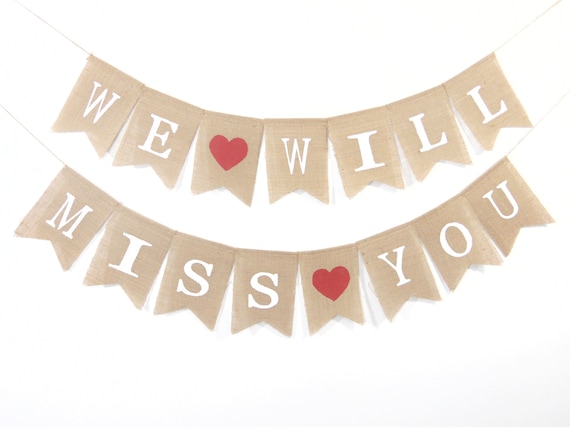 We Will Miss You Banner Retirement Party Decor Retirement - Etsy