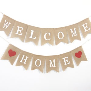 Welcome Home Military Banner, Welcome Home Decorations, Welcome Home Burlap Banner, Welcome Home Banner, Welcome home Burlap Buntting