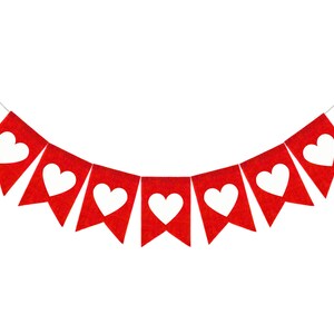 Valentines Day decor, Heart Banner Happy Valentines Day Banner, Valentines Day party decorations, Happy Valentines Day, Hearts