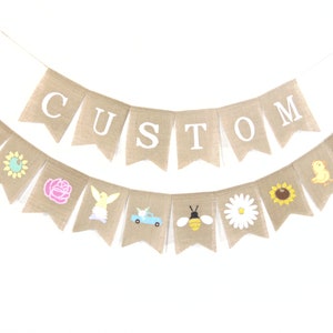 Custom Spring Banner, Personalized Spring Banner, Design Your Banner, DIY Custom Banner, Custom Spring Decorations, Spring Decor