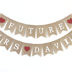 Future Mrs Banner, Custom Burlap Banner, Future Mrs Bunting, Rustic Bridal Shower Decor, Personalized Burlap Banner, Country Bridal Shower