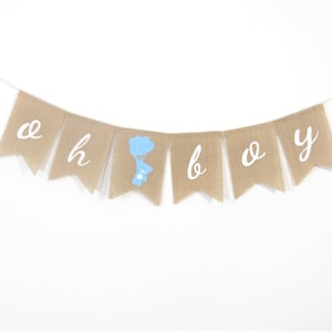 Oh Baby Shower Banner, Oh Baby Shower Decoration, Baby Shower Burlap Banner, Oh Baby Burlap Banner, baby Shower Decor