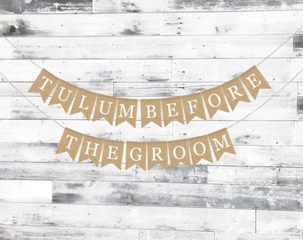 Tulum Before the Groom Banner, Wedding Decor, Getaway Garland, Burlap Banner, Burlap Bunting, Wedding Shower Banner, Bachelorette Decor