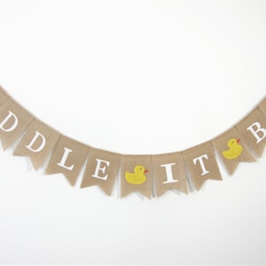 Waddle It Be Banner, Gender Reveal Party Shower Decor, Baby Shower Decor, Waddle it Be Garland, Rubber Duck Banner, Gender Reveal Banner