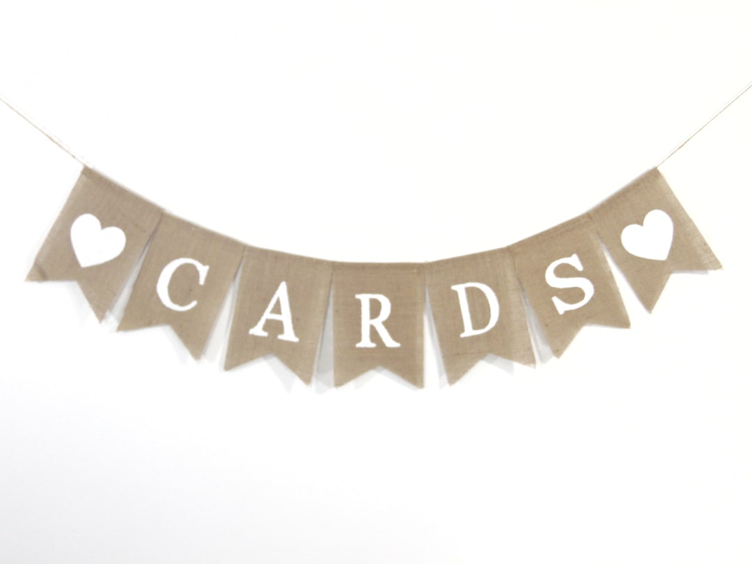Cards Burlap Banner, Cards Wedding Banner, Burlap Bunting, Bridal ...