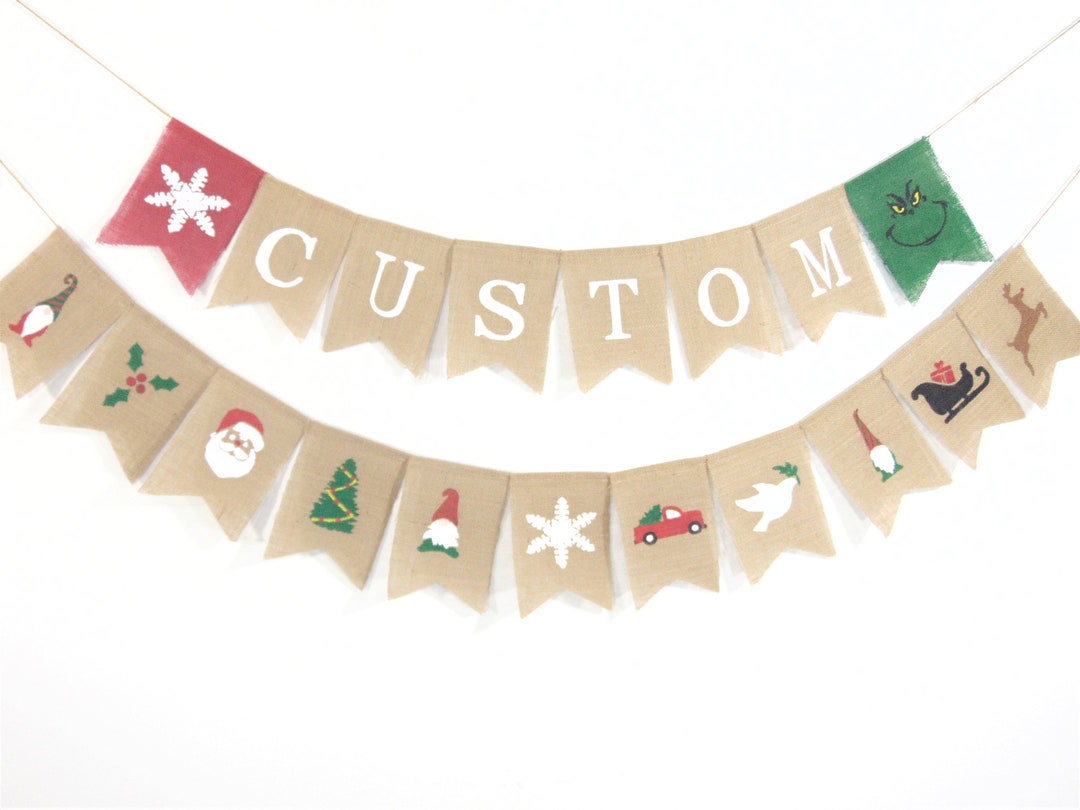 Custom Christmas Banner, Personalized Christmas Banner, Design Your