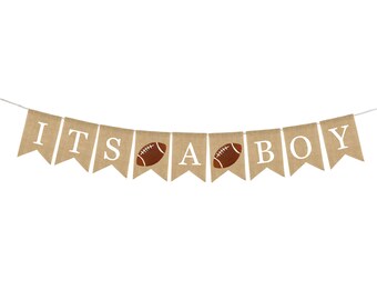 Football Banner Decorations, It's A Boy Banner, Football Theme Baby Shower, Football Boy Banner, Game Day Banner, Football Party Decor