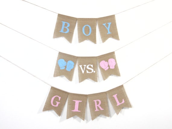 Boy Vs Girl Gender Reveal Banner Boy Vs Girl Theme Baby - Etsy