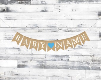 Custom Burlap Banner, Personalized Name Banner, Baby Burlap Banner, Baby Shower Decorations, Burlap Garland Bunting,Rustic Baby Shower, Gift