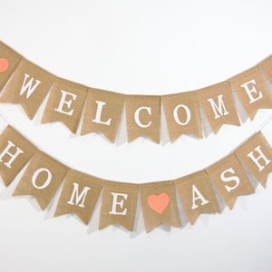Welcome Home Baby Banner, Burlap Baby Banner, Baby Shower Decorations, Baby Shower Burlap Banner, Custom Personalized Welcome Home Banner