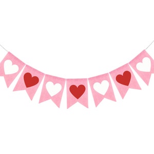Valentines Day decor, Heart Banner Happy Valentines Day Banner, Valentines Day party decorations, Happy Valentines Day, Hearts
