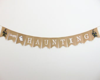 Happy Halloween Burlap Banner, Halloween Decorations, Halloween Banner, Happy Halloween, Banner Bunting, Halloween Decor, Rustic Decor