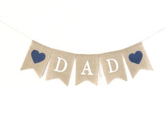 Happy Fathers Day Burlap Banner, Fathers Day Banner, Fathers Day Burlap, Fathers Day Garland, Fathers Day Bunting, Fathers Day Gift