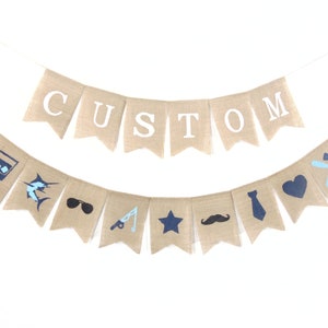 Custom Fathers Day Banner, Personalized Fathers Day, Design Your Banner, DIY Custom Burlap Banner, Custom Penant, Fathers Day Decor, Gift