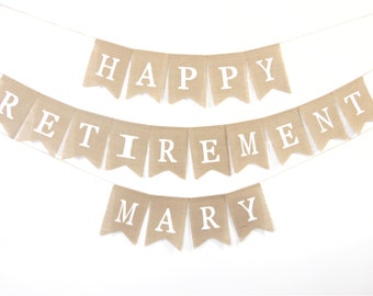 Happy Retirement Banner, Office, Work, Party, Retirement Banner, Happy Retirement Garland, Custom Retirement Banner, Happy Retirement